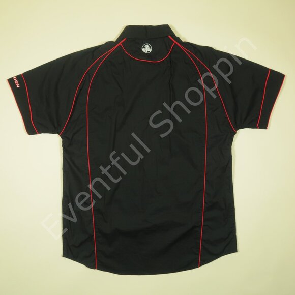 Holden Racing Team Shirt Mens 2XL Black Mechanic Short Sleeve Button Down - Picture 3 of 9